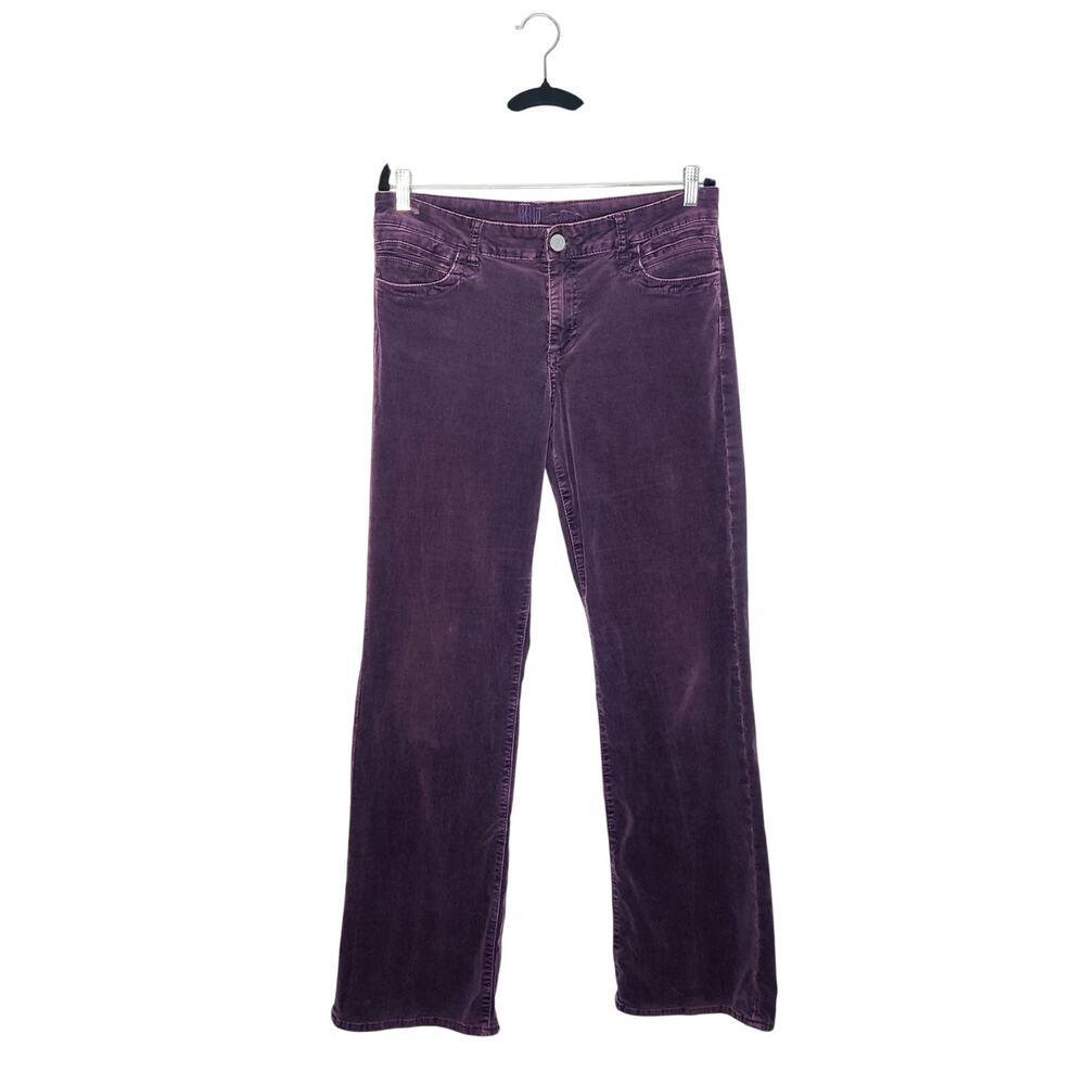 Kut from the Kloth Karen Baby Bootcut Mid Rise Purple Corduroy Pants 12 Jeans
